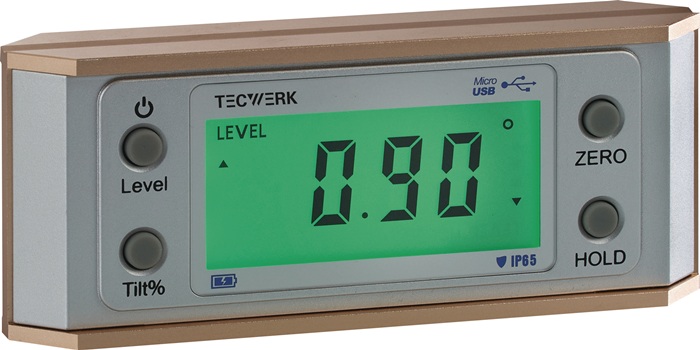 Neigungsmesser 0-90Grad dig.Abl.0,05Grad TECWERK
