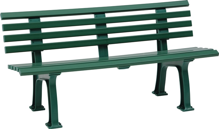 Parkbank Sylt L1500xB540xH740mm 3-Sitzer Ku.grün BLOME