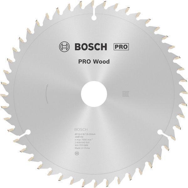Kreissägeblatt PRO Wood AD 216mm Z.48 WZ/N Bohr.30mm Schnitt-B.2,8mm HM BOSCH