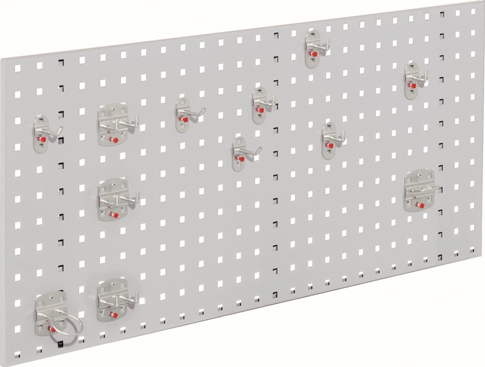 Lochplatte B450xL1000mm lichtgrau 12 tlg.RASTERPLAN