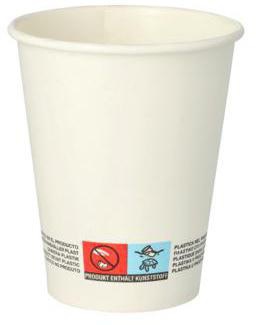 PAPSTAR Trinkbecher pure 87457 Pappe 0,2l weiß 50 St./Pack.