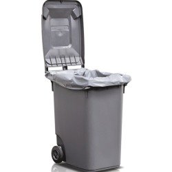 Kunststoffsack 240l LD-PE grau 100 µm B650/550xL1350mm 50St./Karton
