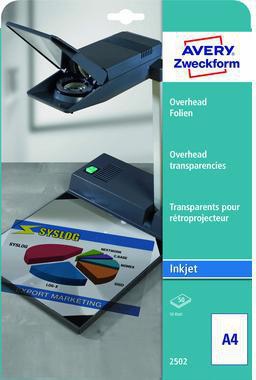 Avery Zweckform Inkjetfolie 2502 DIN A4 transparent 50 St./Pack.