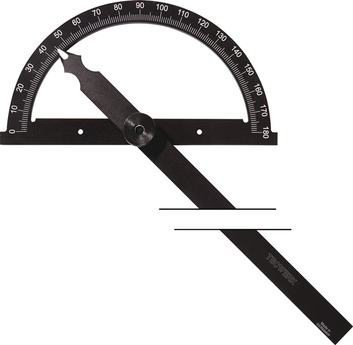Winkelmesser Gradbogen-D.300mm Schenkel-L.500mm TECWERK