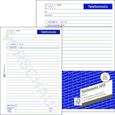 Avery Zweckform Gesprächsnotiz 1019 DIN A5 50Blatt weiß