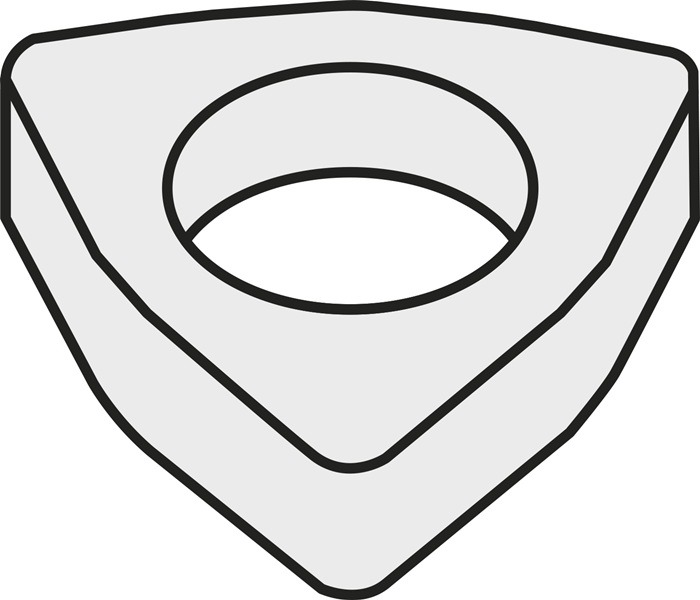 Wendeplatten-Unterlegscheibe ISO WNU 080312:GJ11 Bruttogewicht 5,62g PRAMET