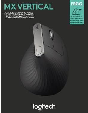 Logitech Maus MX Vertical 910-005448 kabellos schwarz