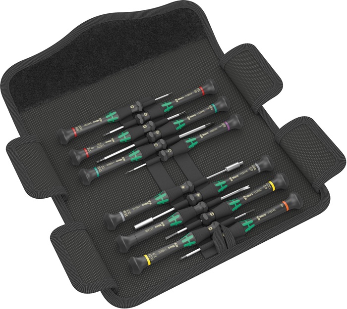Schraubendrehersatz Kraftform Micro 12 Electronics 1 12-tlg.Schlitz