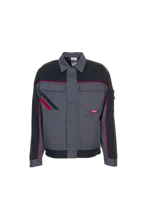 Bundjacke Highline Gr.60 schiefer/schwarz/rot