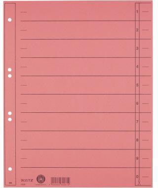 Leitz Trennblatt 16580025 A4 230g Karton rot 100 St./Pack.