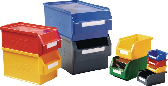 Sichtlagerkasten L230xB140xH130mm PE grau RASTERPLAN