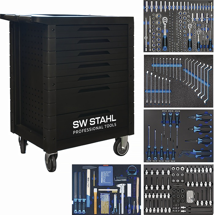 Werkstattwagen Worker-Set H970xB460xT775mm schwarz/schwarz