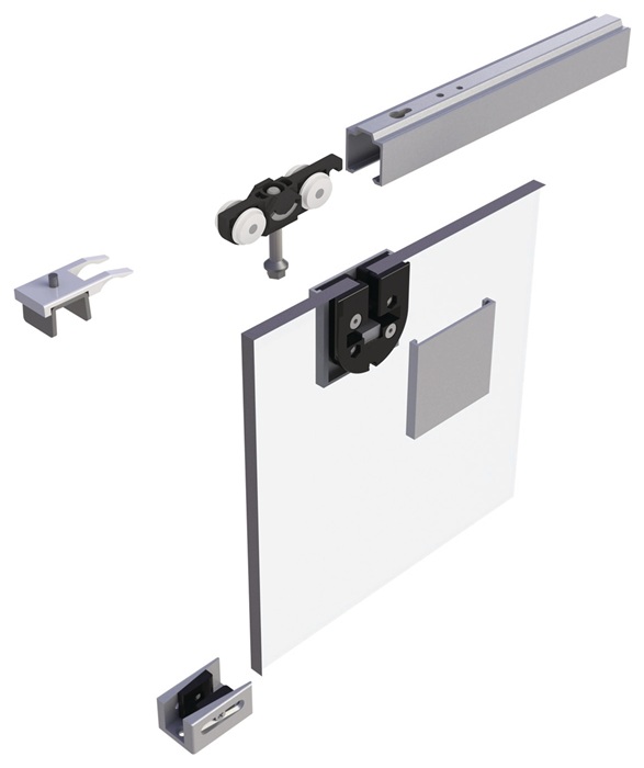 Schiebetürsystem MK-L 80 80kg VA-Eff.GLT ESG/VSG 8-10,76mm