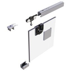 Schiebetürsystem MK-L 80 80kg VA-Eff.GLT ESG/VSG 8-10,76mm