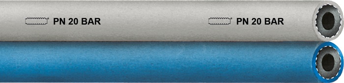Zwillings-Steuerungsschl.TWIN HOSE/PVC ID 6mm AD 11,0mm L.100m Blau/grau TEGUMA