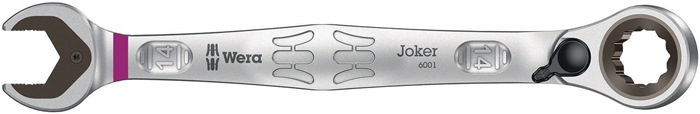 Maulringratschenschlüssel Joker SW 14mm L.187mm umschaltbar,Rings.15Grad WERA