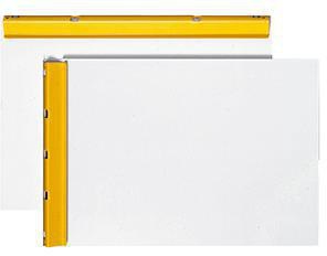 Hansa-Technik Klemmbrett 1200100 DIN A4 Aluminium grauweiß/gelb