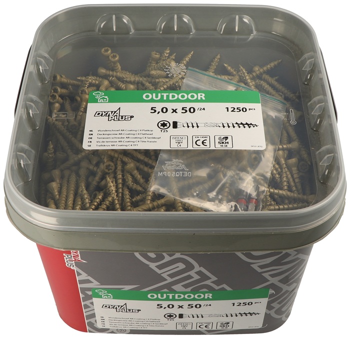 Terrassenschraube 5x60mm TX-25 AR 30mm DYNAPLUS