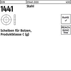 Scheibe DIN 1441 f.Bolzen 19x 30x 4 Stahl 100 Stück