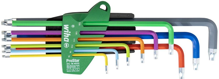 Stiftschlüsselset 366F 9-tlg.T8-T40 farbcodiert TORX® ProStar Hal.WIHA