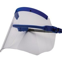 Elektrikerschutzschild glasklar,m.Helmhalterung 500x250mm