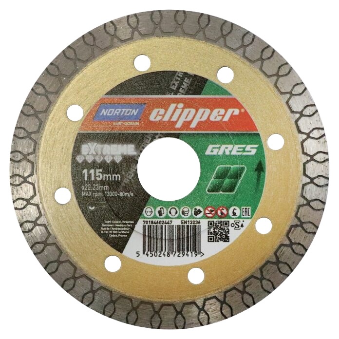 Diamanttrennscheibe Extreme Gres D.115mm Bohr.22,23mm Seg.-B.1,3mm