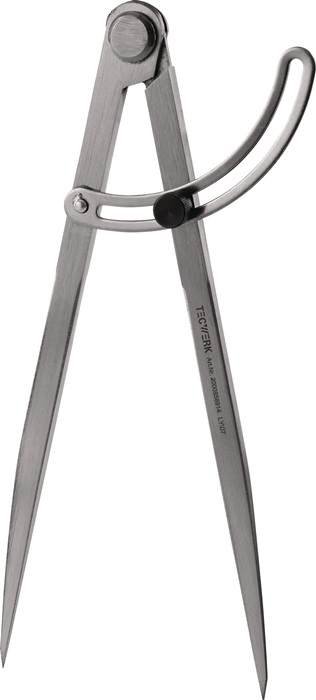 Spitzzirkel L.150mm m.Stellbogen TECWERK