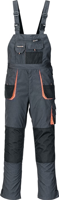 Herrenlatzhose Gr.50 dunkelgrau/schwarz/orange TERRATREND