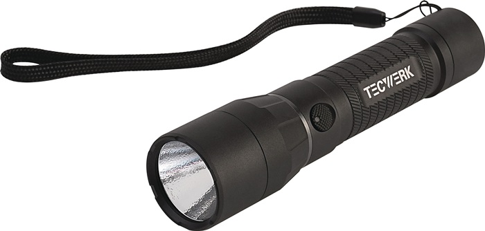 LED-Taschenlampe 100-3000 lm High Performance Torch Li-ion schwarz TECWERK