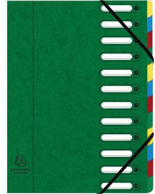 Exacompta Ordnungsmappe Harmonika 55123E DIN A4 12Fächer grün