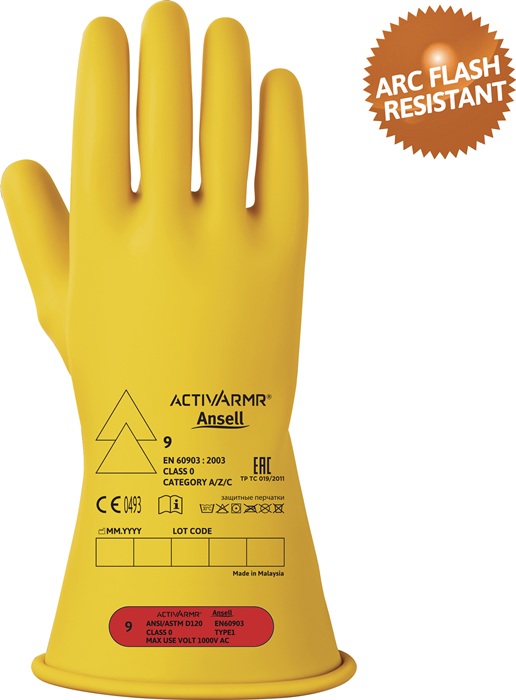 Elektrikerschutzhandschuh ActivArmr® RIG011Y Gr.9 gelb