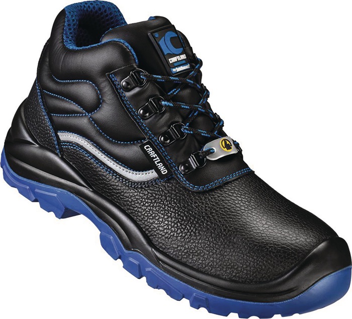 Sicherheitsstiefel ANKLAM Gr.45 W.10,5 schwarz/blau S3 FO SR ESD