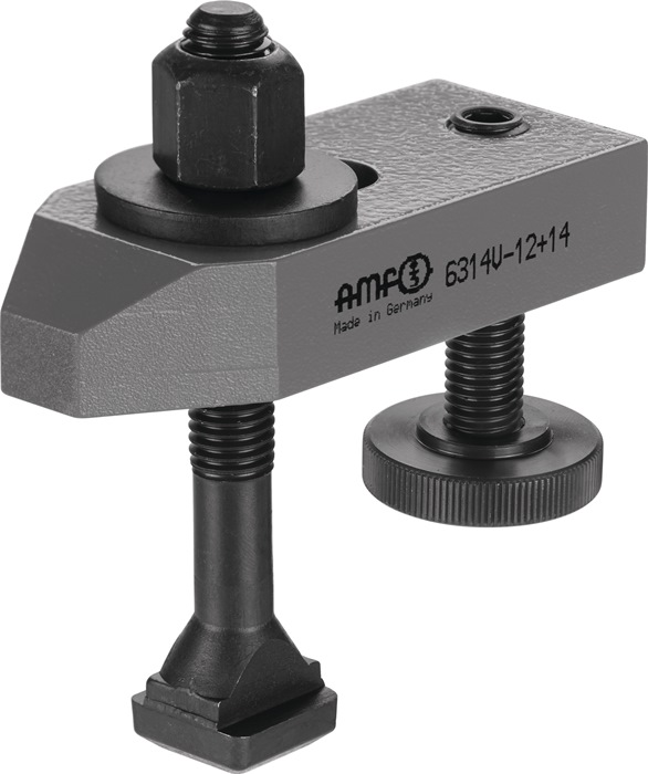 Spanneisen Nr.6314V f.T-Nut 10mm Spann-H.8-32mm Spannschraube M10x10x80mm AMF