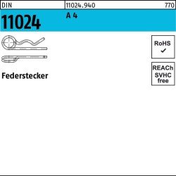 Federstecker DIN 11024 6,3/26,1-34 A 4 10 Stück