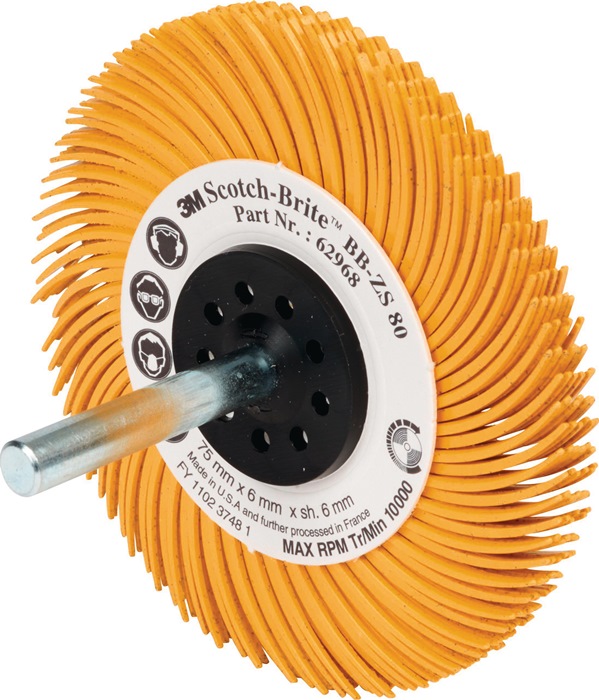 Radialbürstenscheibe BB-ZS Typ C D.76,2mm K.80 gelb 15000min-¹ 3M