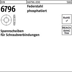 Spannscheibe DIN 6796 6x 14x 1,5 Federstahl phosphatiert 1000 Stück