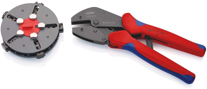 Crimpzange MultiCrimp® L.250mm 5 Wechseleinsätze KNIPEX