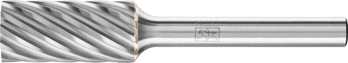 Frässtift ZYA D.12mm Kopf-L.25mm Schaft-D.6mm HM Verz.INOX PFERD