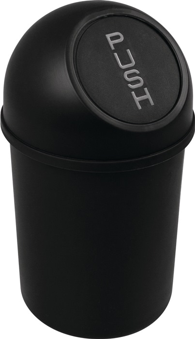 Abfallbehälter H375xØ214mm 6l schwarz HELIT