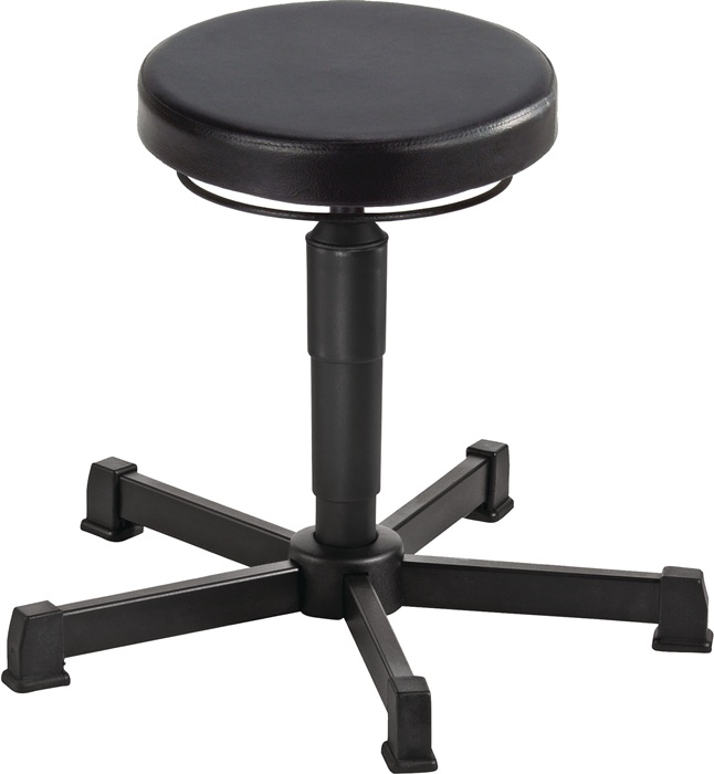 Drehhocker m.Gleiter PU-Schaum schwarz Sitz-H.360-490mm Hocker MEY