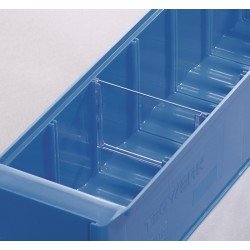 Trennw.f.Regalkasten B.183mm Styrolux transp.10St./Btl.TECWERK