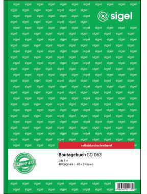 SIGEL Bautagebuch SD63 DIN A4 selbstdurchschreibend 3x40Blatt