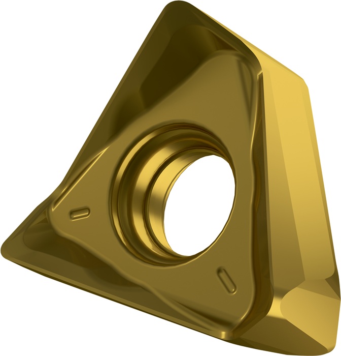 Fräswendeschneidplatte ISO TNGX 160608SR-M:M6330 D.4,4mm PVD beschichtet Gold