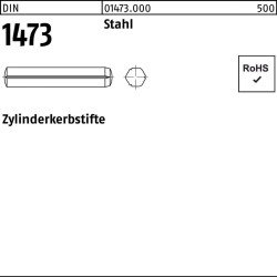 Zylinderkerbstift DIN 1473 4x 12 Stahl 100 Stück