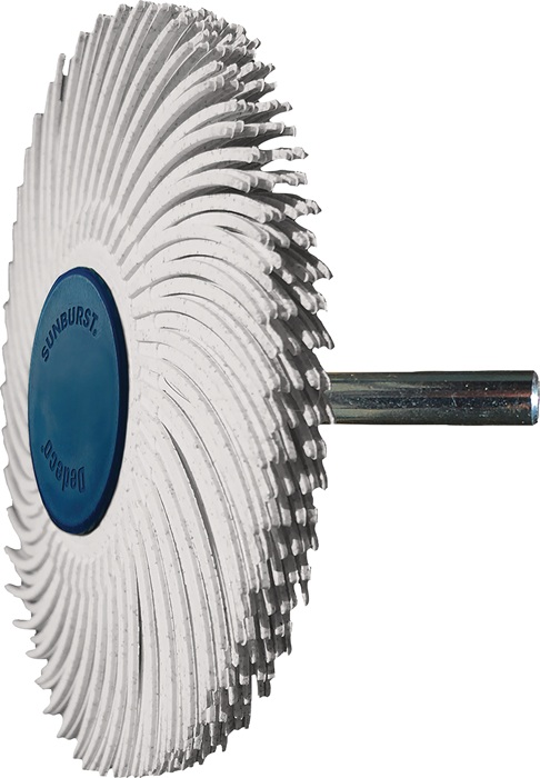 Radialbürstenscheibe Sunburst D.76mm K.120 Weiß 10000min-¹ TYROLIT