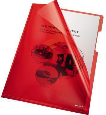 Bene Sichthülle 205000RT DIN A4 HPVC rot 100 St./Pack.