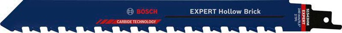 Säbelsägeblatt Expert Hollow Brick L.240mm B.23mm TPI 2 12,7mm 10 St./Karte