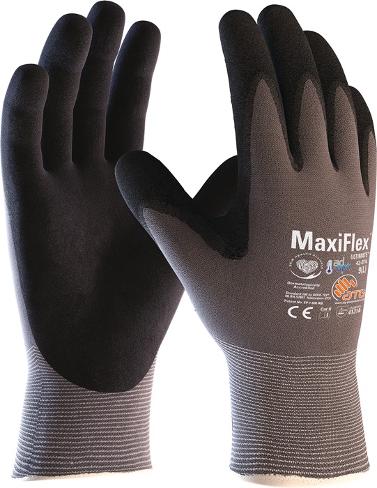 Handschuhe MaxiFlex® Ultimate™ AD-APT® 42-874 Gr.7 grau/schwarz Nyl.m.Nitril