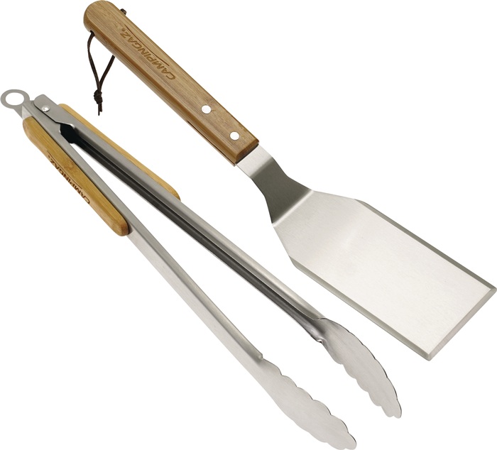 Grillbesteck Duo Spatel:36 cm,Zange:39cm 2-teilig:Spatel u.Zange Farbkarton m.FT