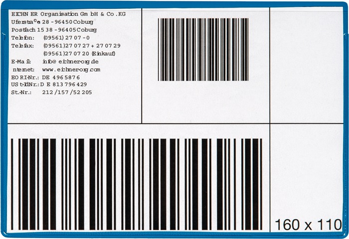 Etikettentasche B160xH110mm magn.10St./Pack EICHNER